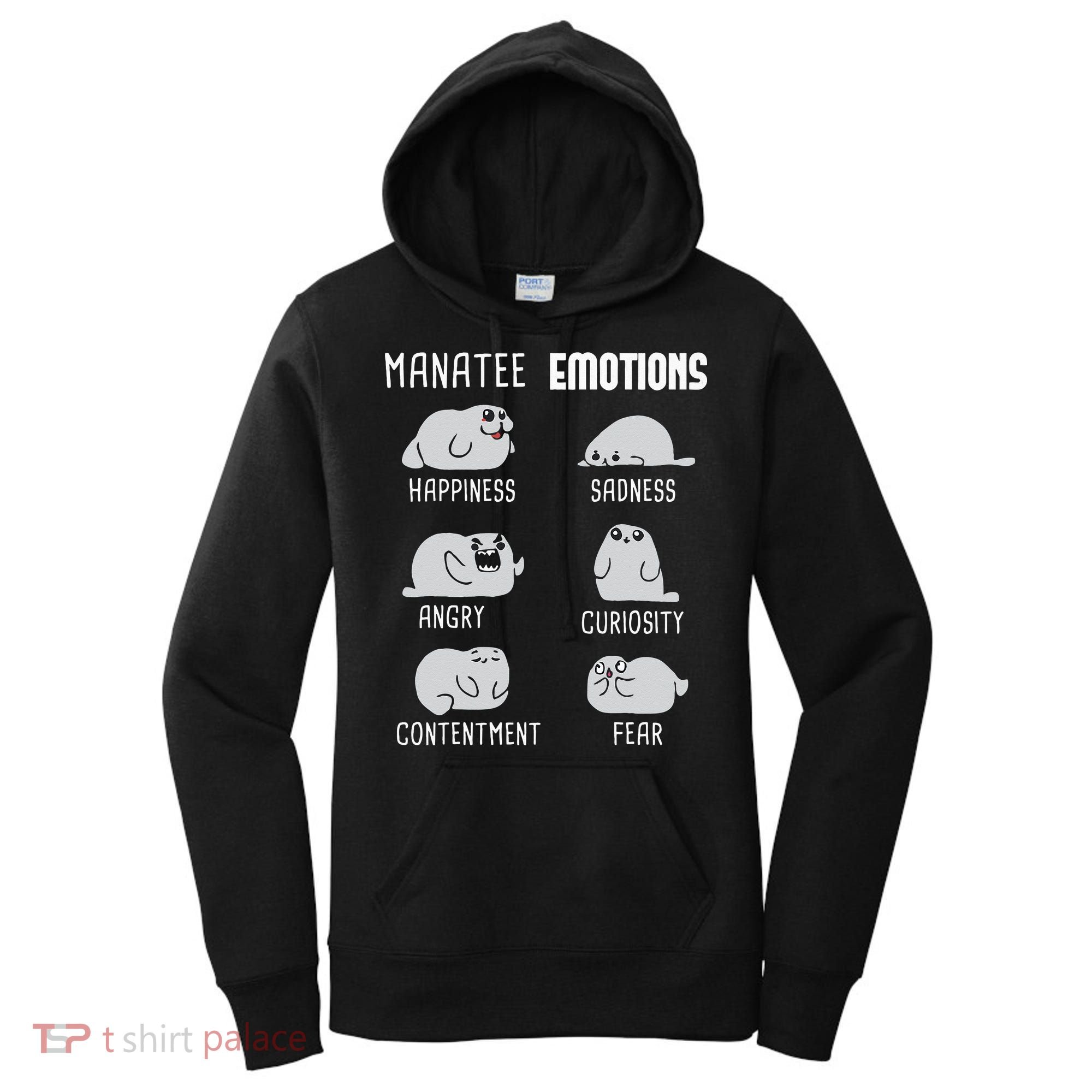 Manatee Emotions Zookeeper Marine Biologist Animal Lover Women's Hoodie