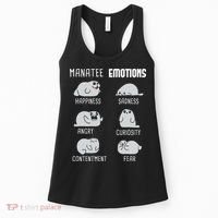 Manatee Emotions Zookeeper Marine Biologist Animal Lover Women's Tank Top thumb 0