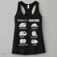 Manatee Emotions Zookeeper Marine Biologist Animal Lover Women's Tank Top thumb 3