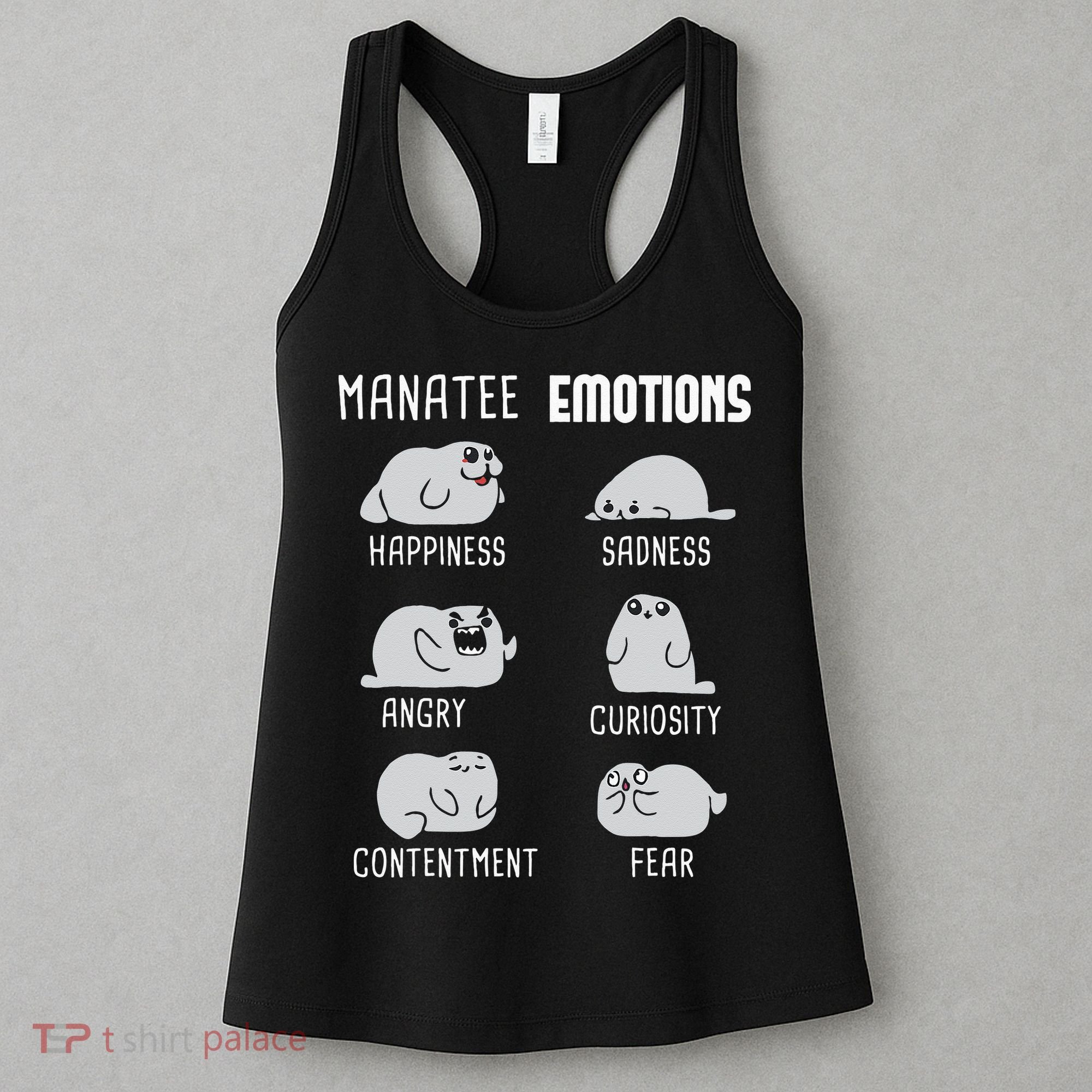 Manatee Emotions Zookeeper Marine Biologist Animal Lover Women's Tank Top