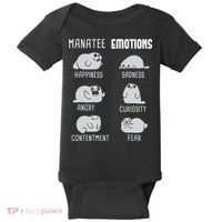 Manatee Emotions Zookeeper Marine Biologist Animal Lover Baby Bodysuit thumb 0