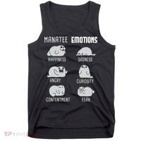 Manatee Emotions Zookeeper Marine Biologist Animal Lover Tank Top thumb 0