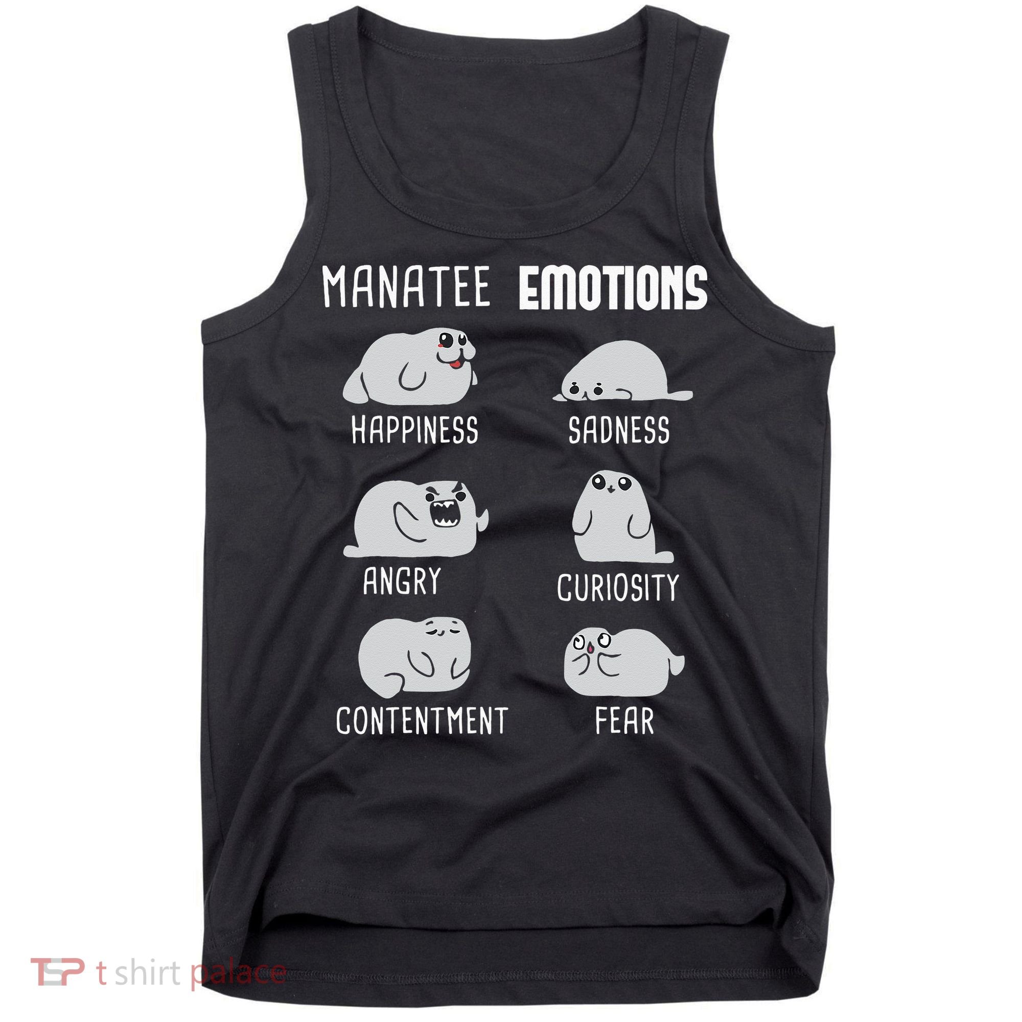 Manatee Emotions Zookeeper Marine Biologist Animal Lover Tank Top