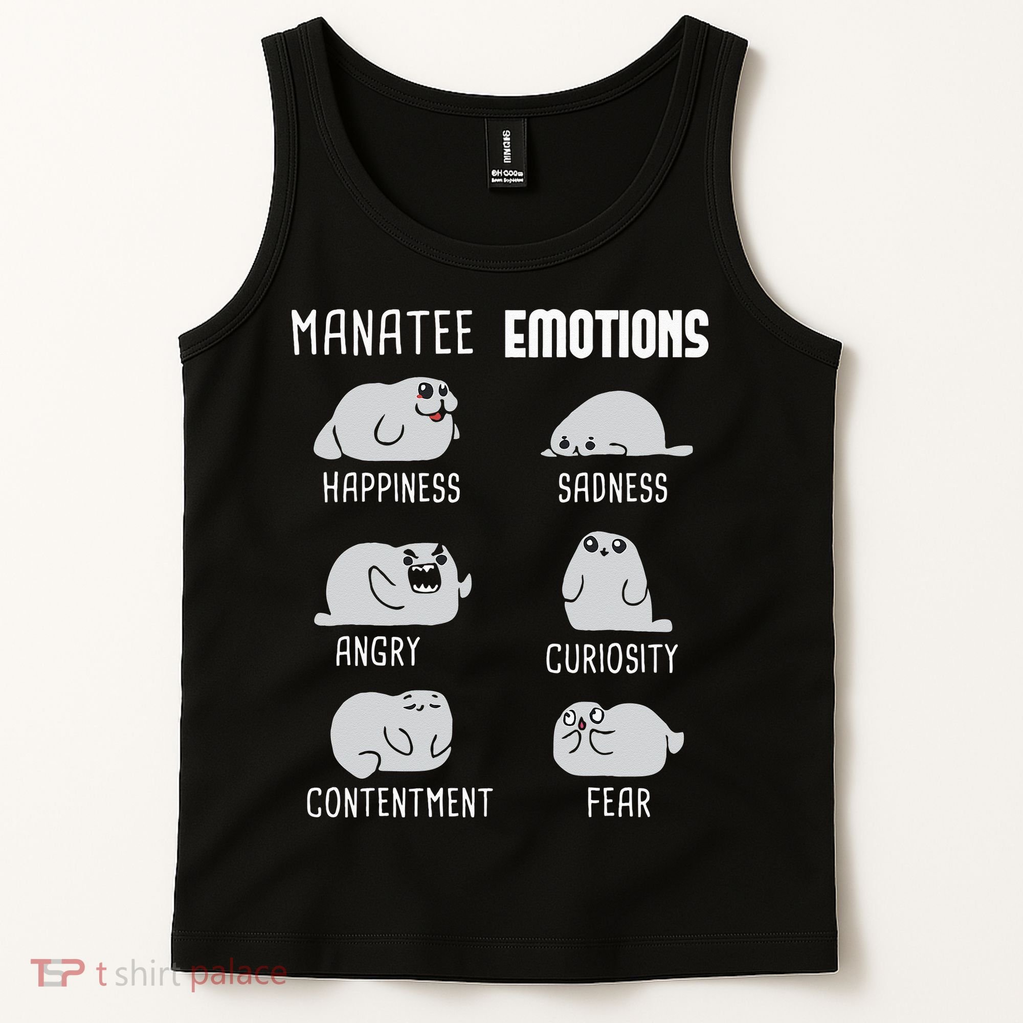 Manatee Emotions Zookeeper Marine Biologist Animal Lover Tank Top