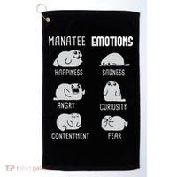 Manatee Emotions Zookeeper Marine Biologist Animal Lover Golf Towel thumb 0