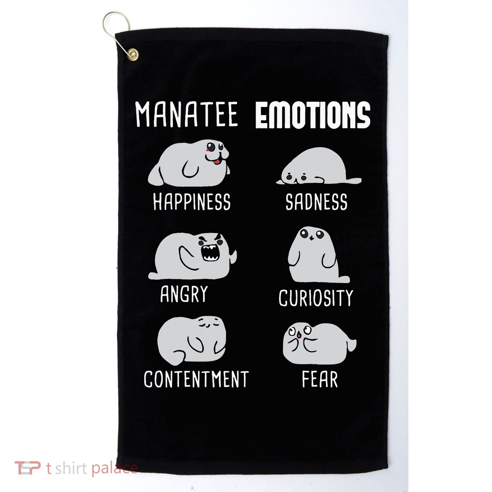 Manatee Emotions Zookeeper Marine Biologist Animal Lover Golf Towel