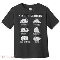 Manatee Emotions Zookeeper Marine Biologist Animal Lover Toddler T-Shirt thumb 0