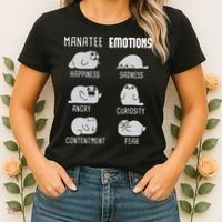 Manatee Emotions Zookeeper Marine Biologist Animal Lover Women's T-Shirt thumb 2