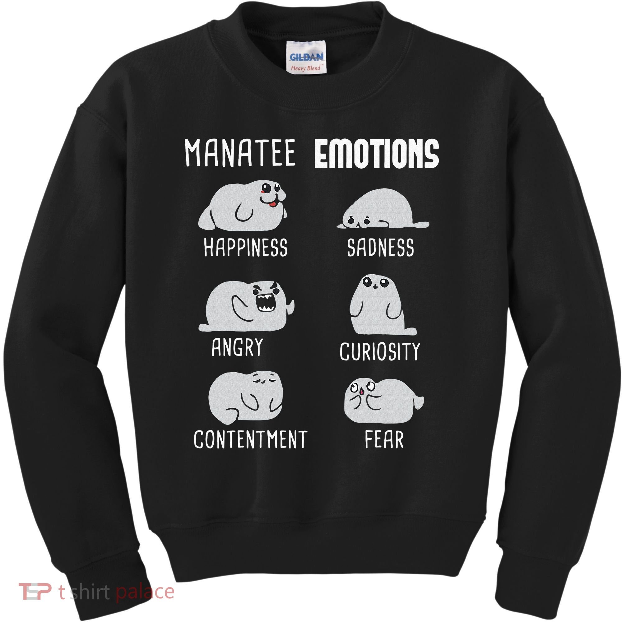 Manatee Emotions Zookeeper Marine Biologist Animal Lover Kids Sweatshirt