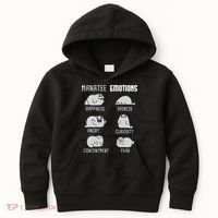 Manatee Emotions Zookeeper Marine Biologist Animal Lover Kids Hoodie thumb 0