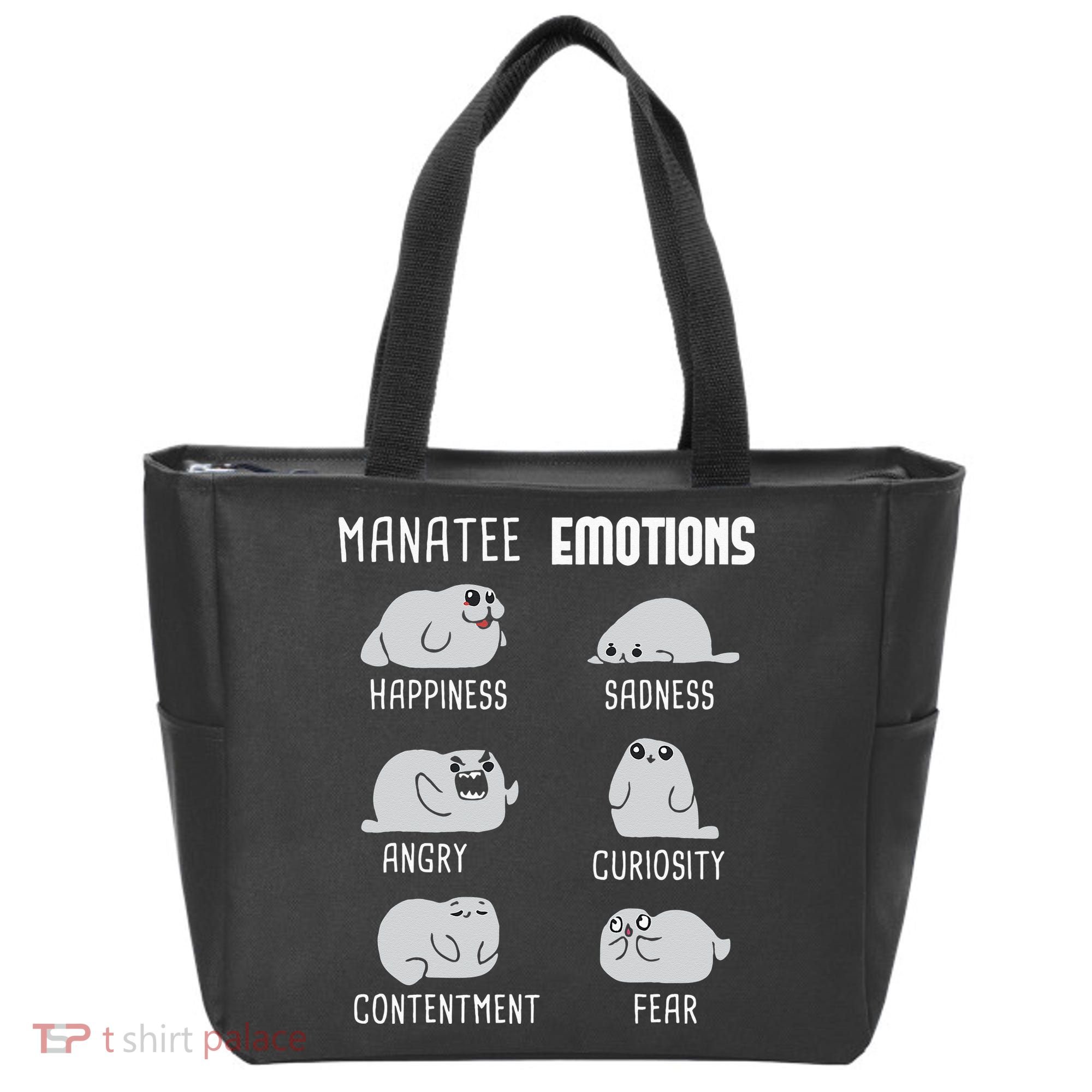 Manatee Emotions Zookeeper Marine Biologist Animal Lover Tote Bag