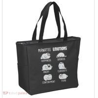 Manatee Emotions Zookeeper Marine Biologist Animal Lover Tote Bag thumb 2