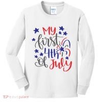 My First 4th Of July Cute Gift Kids Long Sleeve Shirt thumb 0