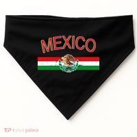 Mexican Flag And Coat Of Arms Mexico USA-Made Doggie Bandana thumb 0