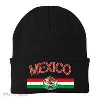 Mexican Flag And Coat Of Arms Mexico Beanie thumb 0