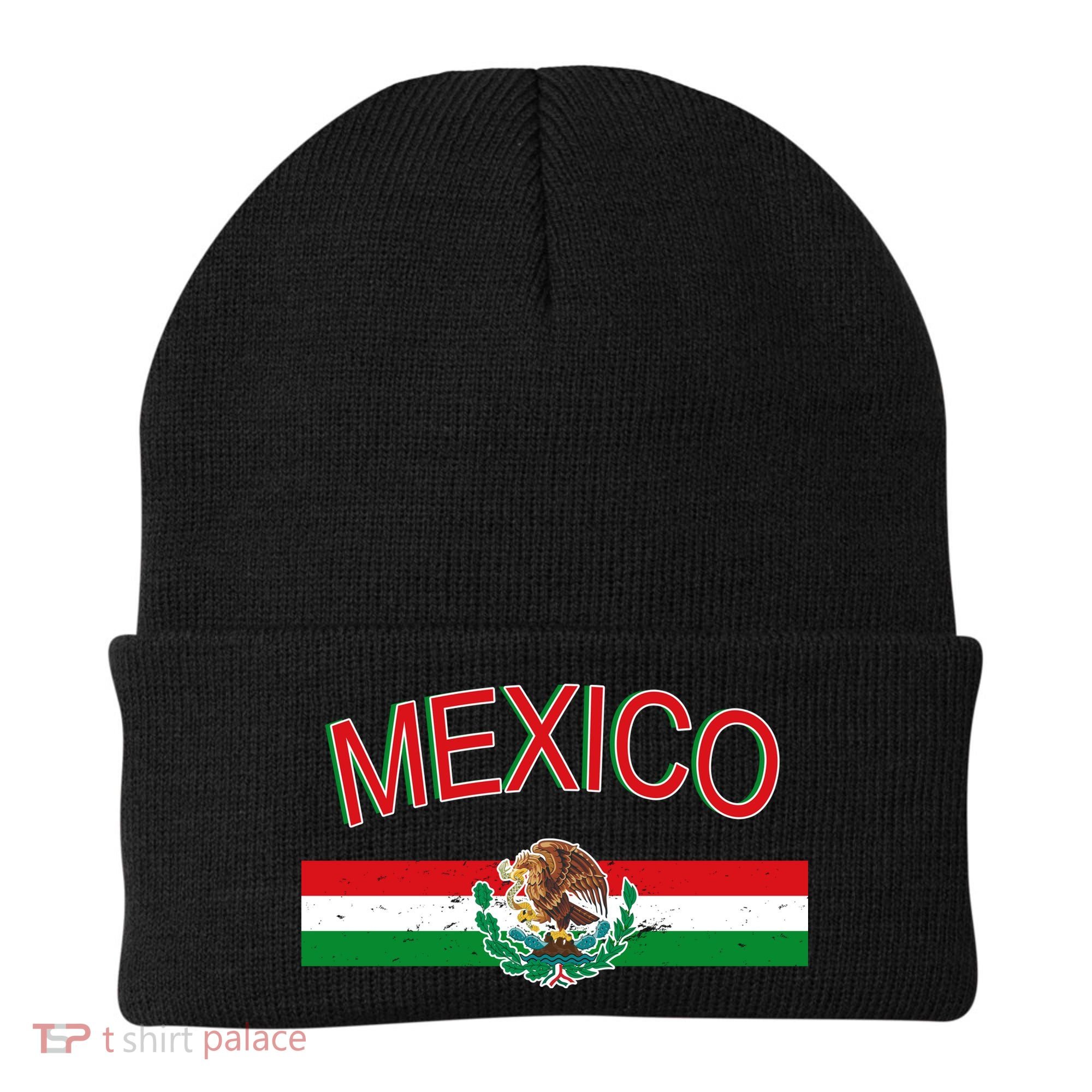 Mexican Flag And Coat Of Arms Mexico Beanie