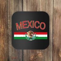 Mexican Flag And Coat Of Arms Mexico Coaster thumb 0