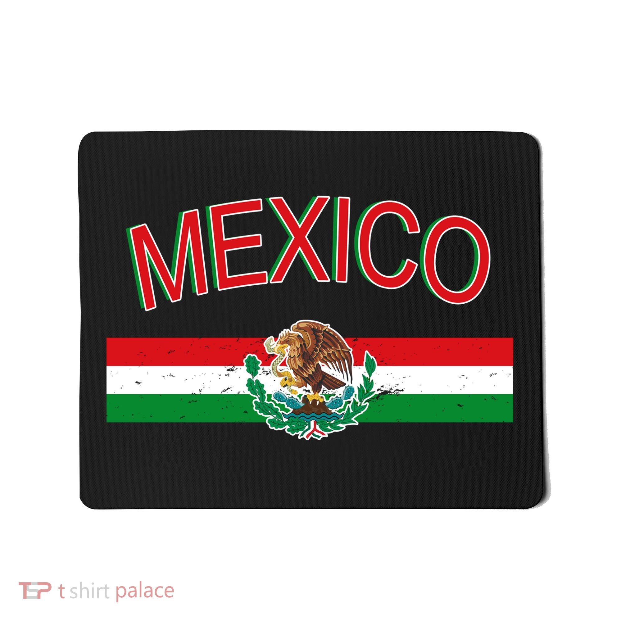 Mexican Flag And Coat Of Arms Mexico Mousepad