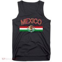 Mexican Flag And Coat Of Arms Mexico Tank Top thumb 0