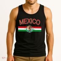Mexican Flag And Coat Of Arms Mexico Tank Top thumb 3