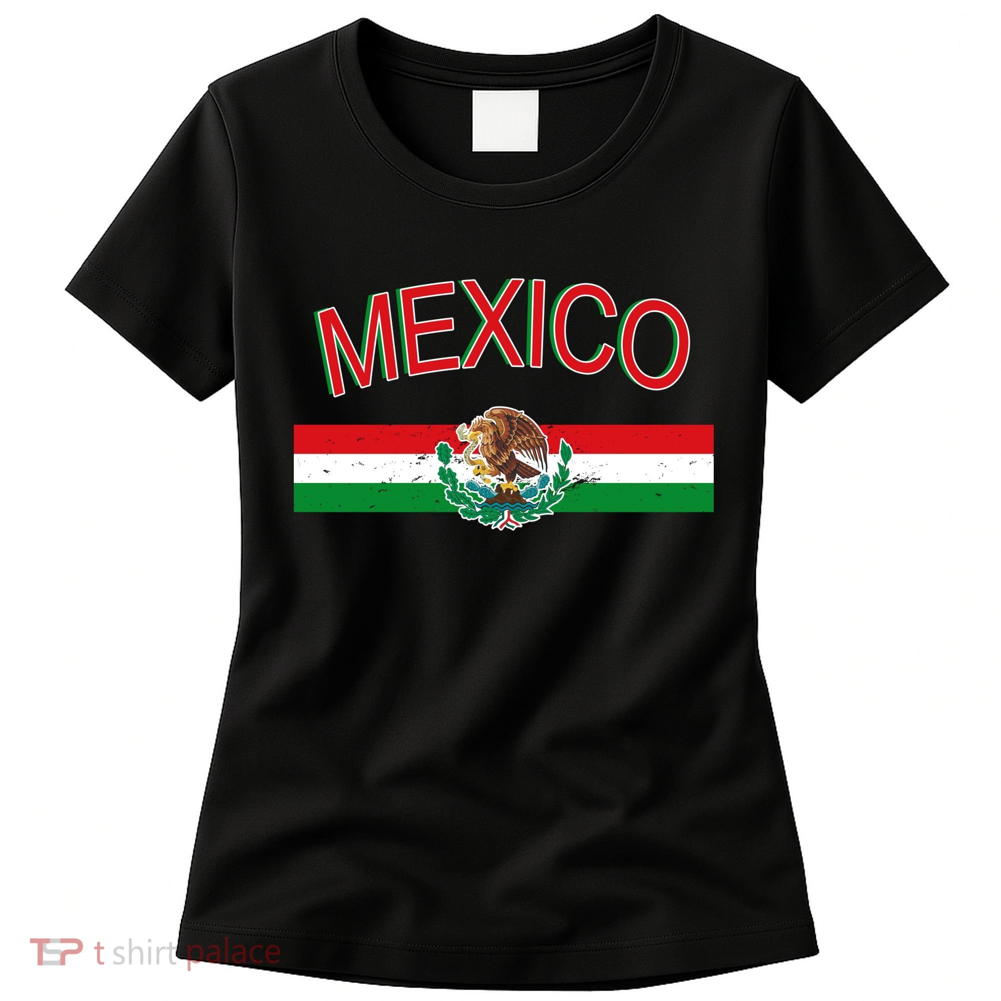 Mexican Flag And Coat Of Arms Mexico Women's T-Shirt