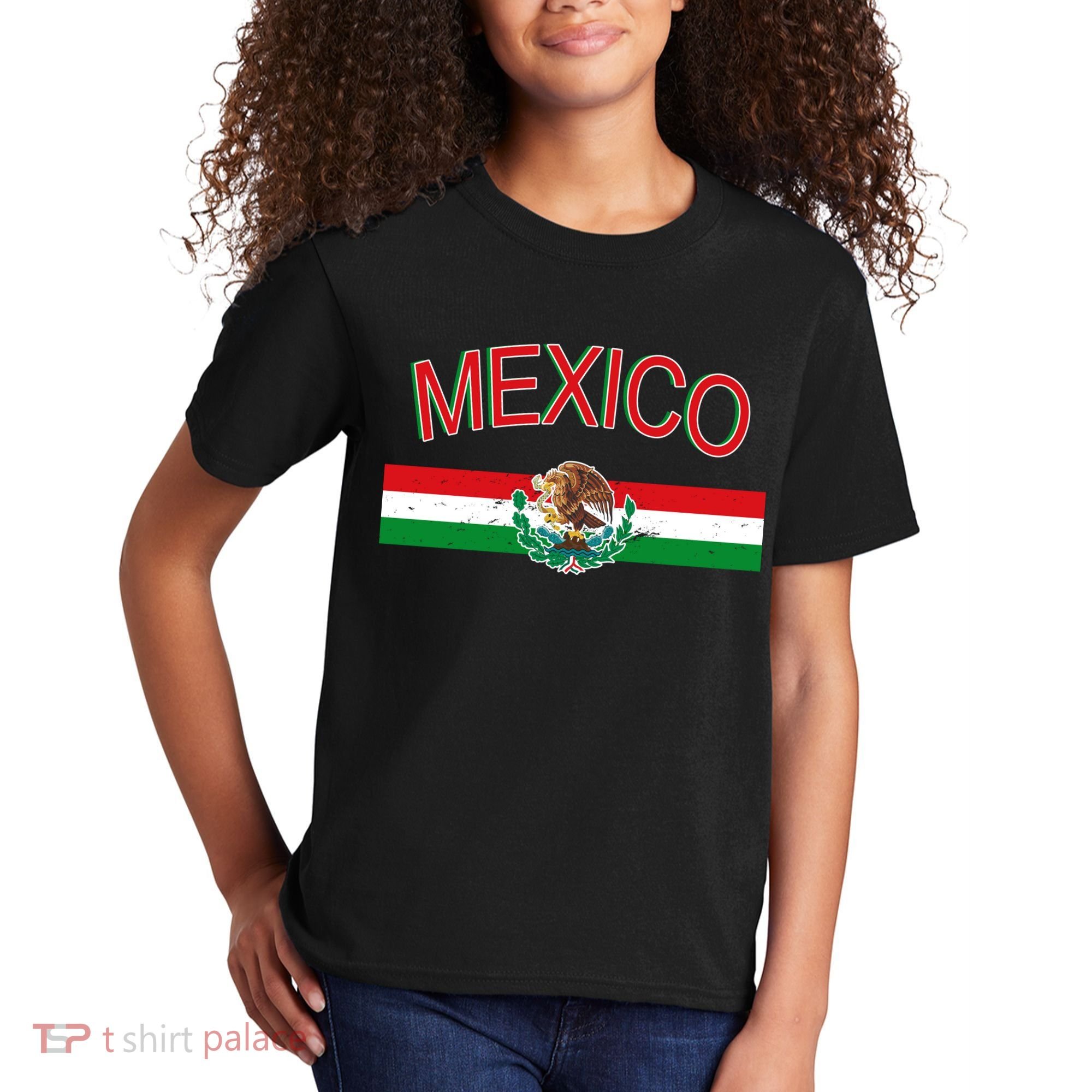 Mexican Flag And Coat Of Arms Mexico Kids T-Shirt