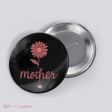 Mother Flower Art Button