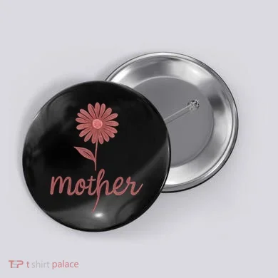 Mother Flower Art Button