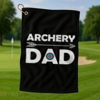 Matching Family Archery Dad Arrow Target Team Photo Meme Golf Towel thumb 1