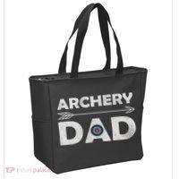 Matching Family Archery Dad Arrow Target Team Photo Meme Tote Bag thumb 2