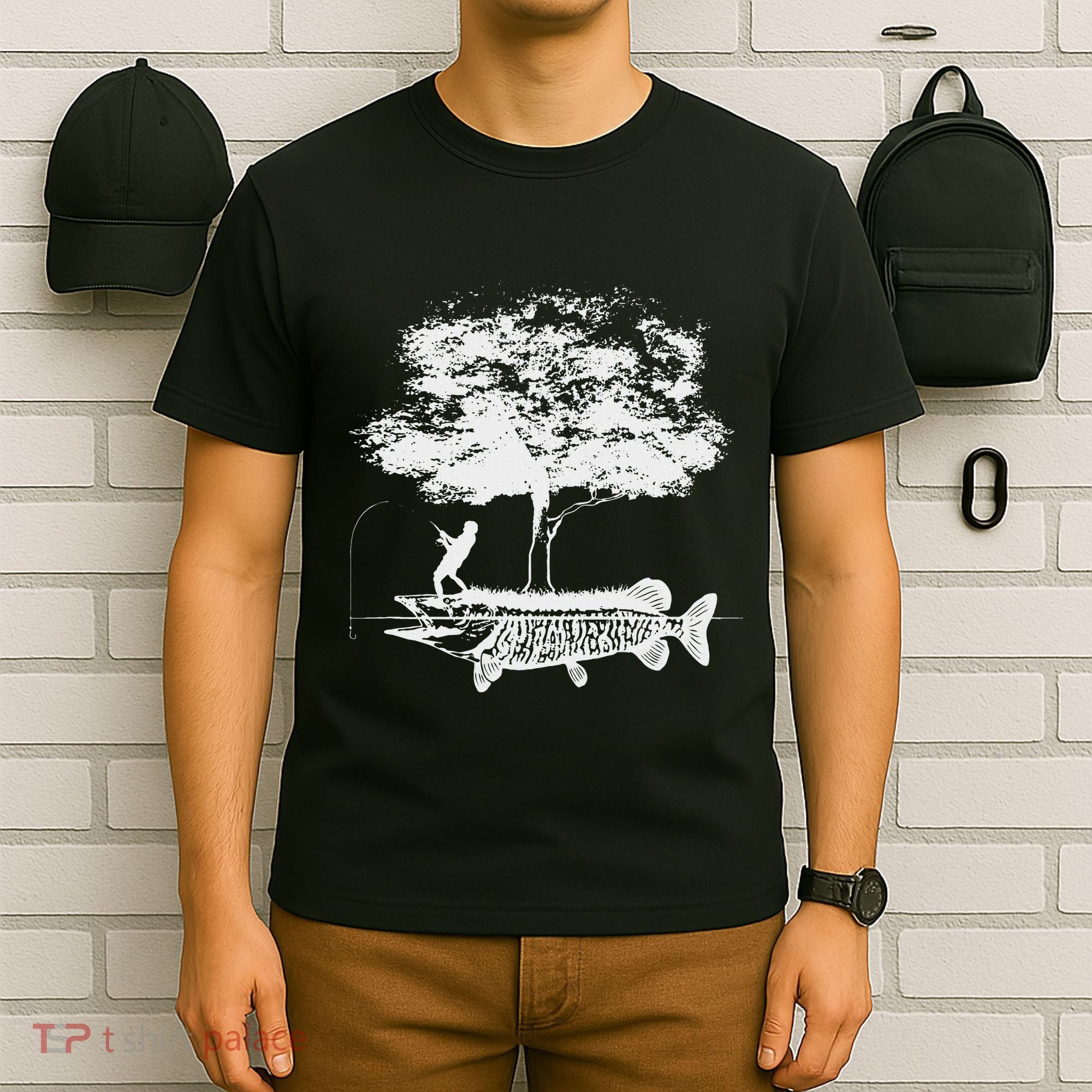 Musky Fish Artistic Love Muskie Fishing Gift T-Shirt