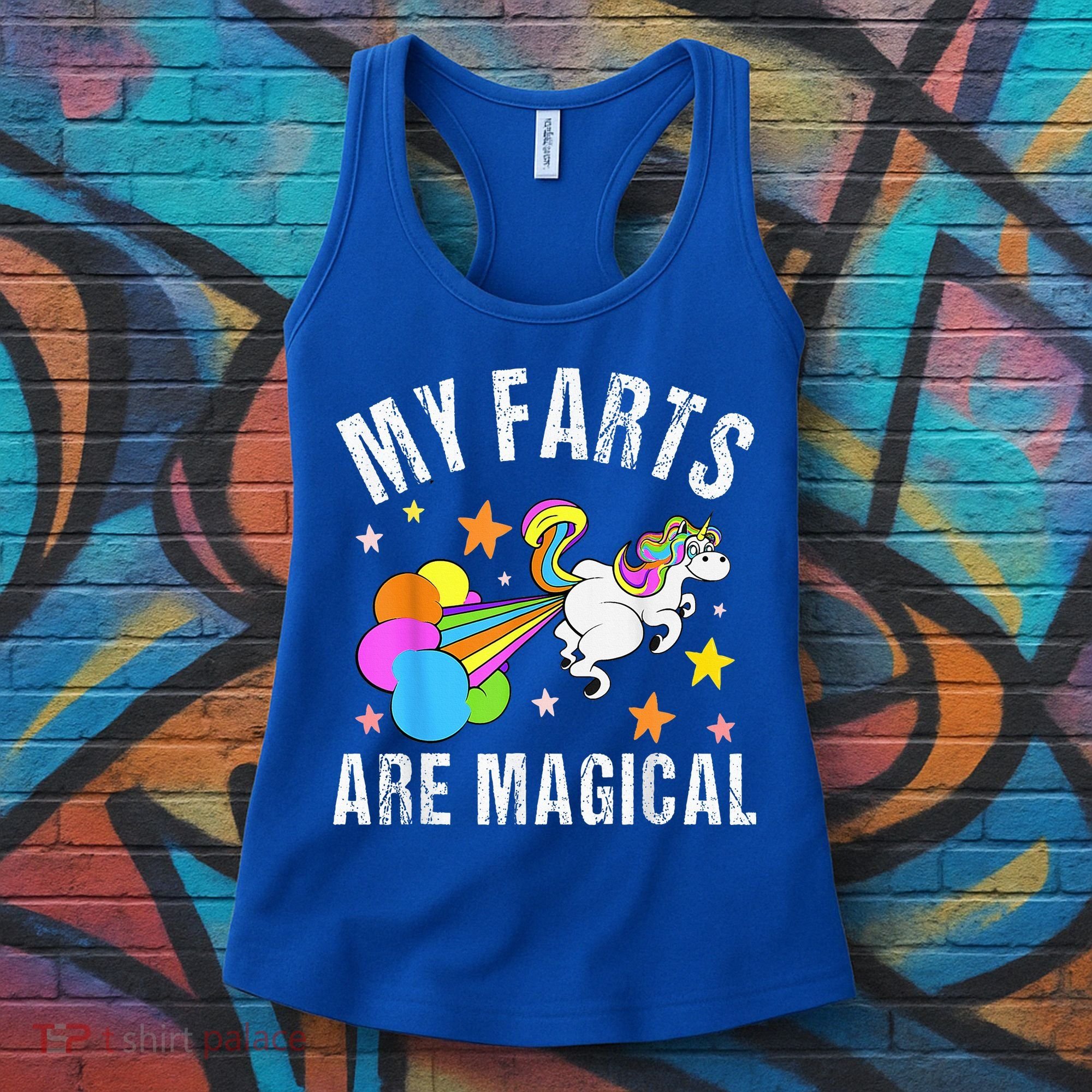 My Farts Are Magical Funny Unicorn Gag Farting Sarcastic Women's Tank Top
