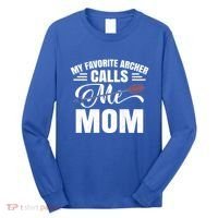 My Favorite Archer Calls Me Mom Archery Mom Mother's Day Gift Long Sleeve Shirt thumb 0