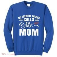 My Favorite Archer Calls Me Mom Archery Mom Mother's Day Gift Sweatshirt thumb 0