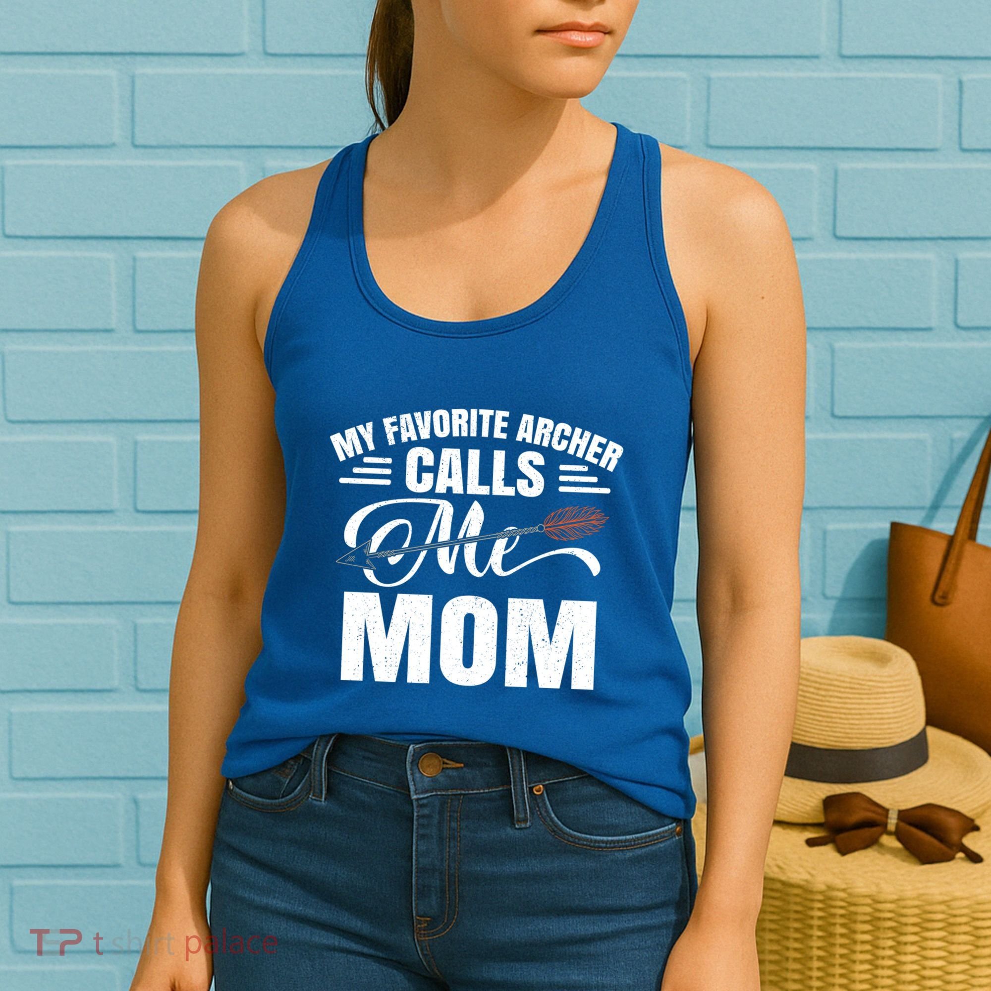 My Favorite Archer Calls Me Mom Archery Mom Mother's Day Gift Women's Tank Top