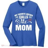 My Favorite Archer Calls Me Mom Archery Mom Mother's Day Gift Women's Long Sleeve Shirt thumb 0