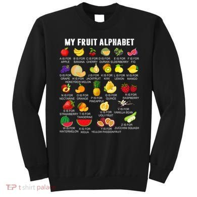 My Fruit Alphabet Fun Learning Reading Toddler Kids Fruits Sweatshirt