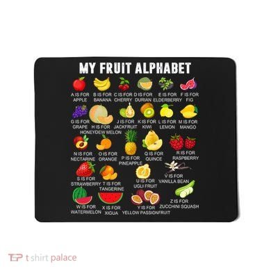 My Fruit Alphabet Fun Learning Reading Toddler Kids Fruits Mousepad