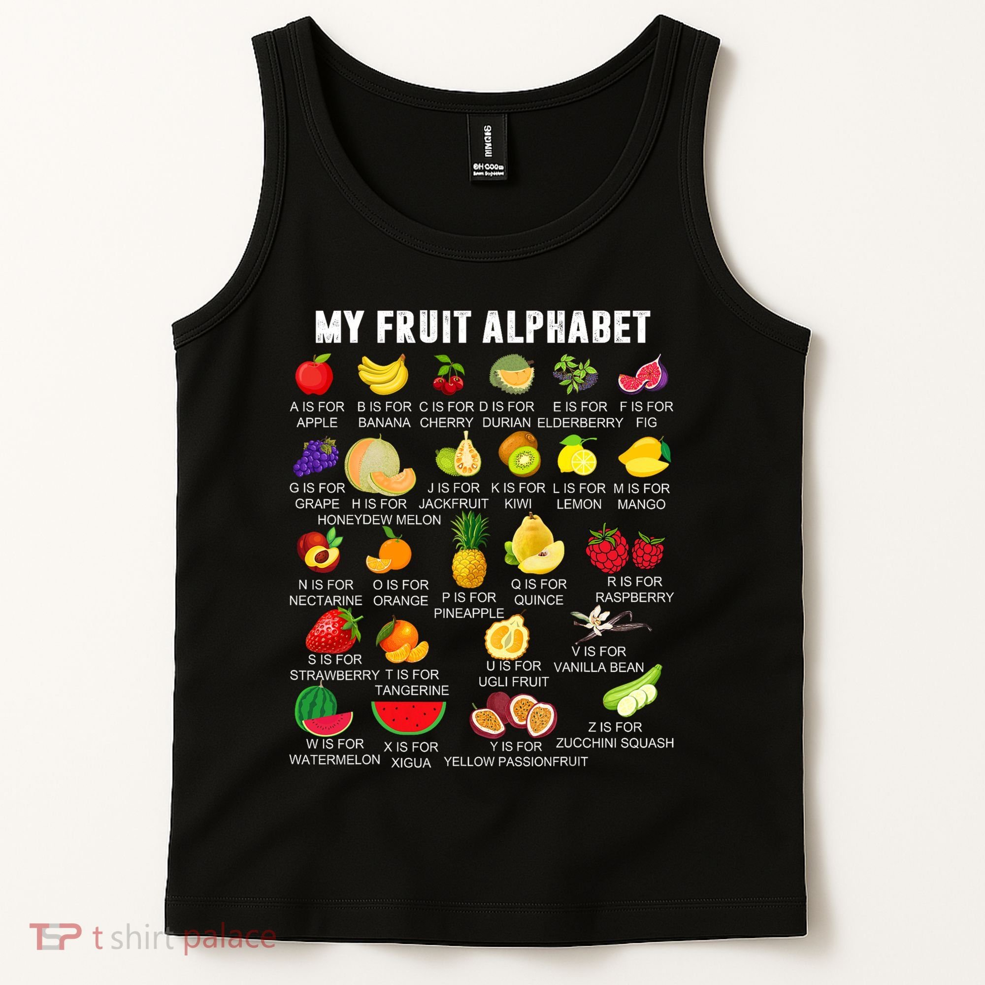My Fruit Alphabet Fun Learning Reading Toddler Kids Fruits Tank Top