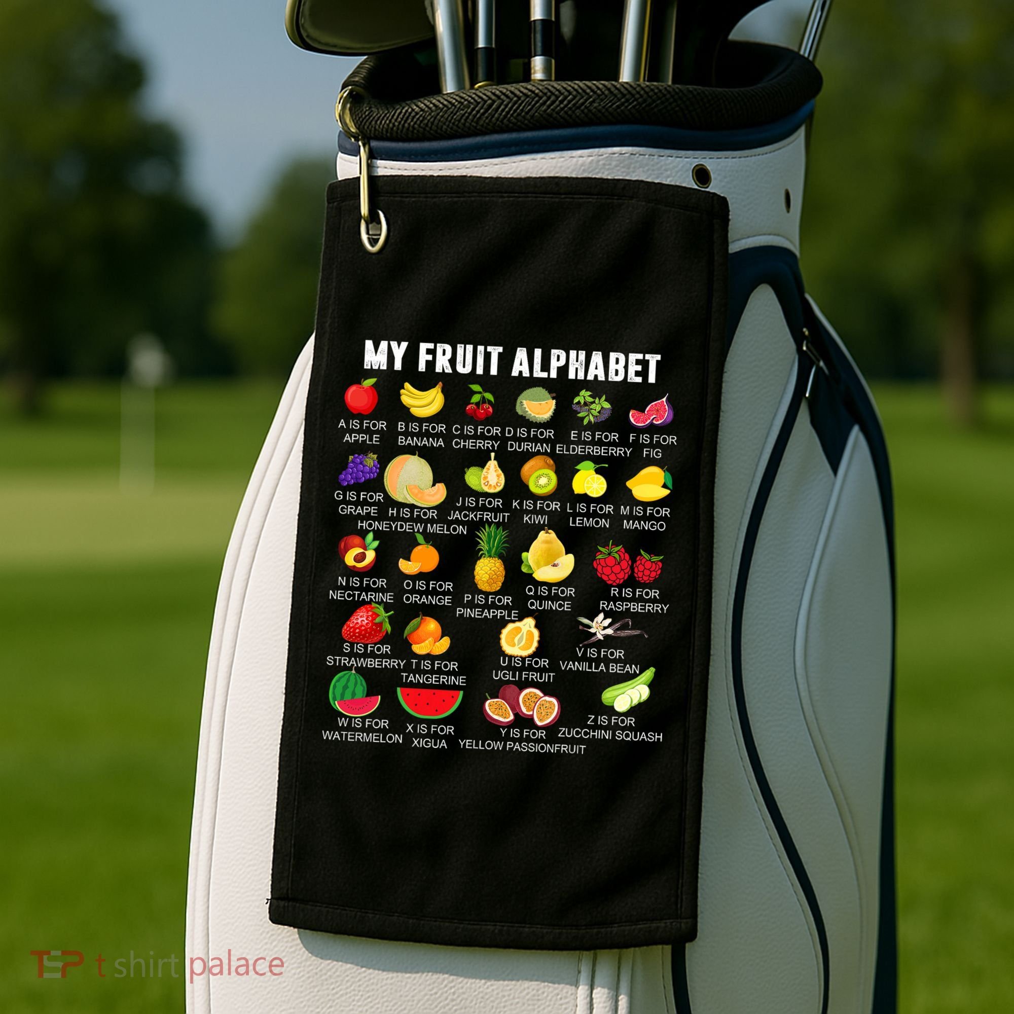 My Fruit Alphabet Fun Learning Reading Toddler Kids Fruits Golf Towel