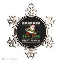 Merry Fishmas And Santa Fishing Ornament thumb 0