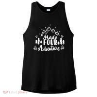 Made Four Adventure 4th Birthday Party Camping Theme Ladies PosiCharge Tri-Blend Wicking Tank thumb 0