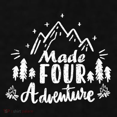 Made Four Adventure 4th Birthday Party Camping Theme Ladies PosiCharge Tri-Blend Wicking Tank