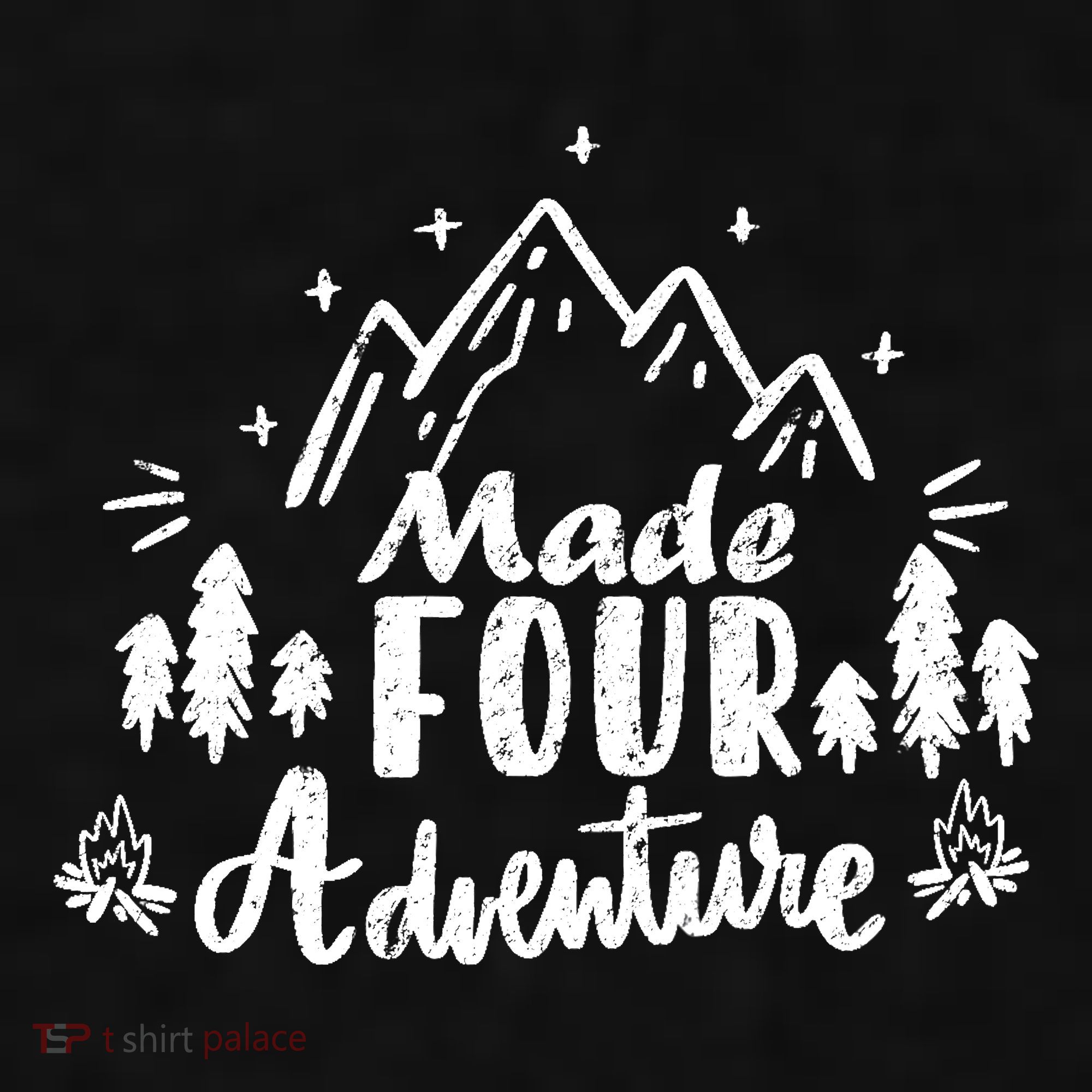 Made Four Adventure 4th Birthday Party Camping Theme Ladies PosiCharge Tri-Blend Wicking Tank
