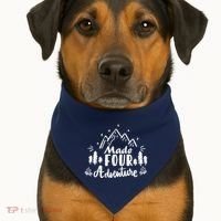 Made Four Adventure 4th Birthday Party Camping Theme USA-Made Doggie Bandana thumb 1