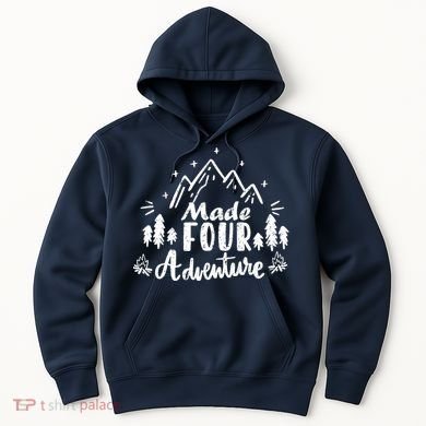 Made Four Adventure 4th Birthday Party Camping Theme Hoodie