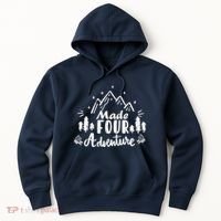 Made Four Adventure 4th Birthday Party Camping Theme Hoodie thumb 0