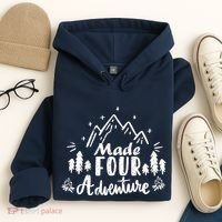 Made Four Adventure 4th Birthday Party Camping Theme Hoodie thumb 4
