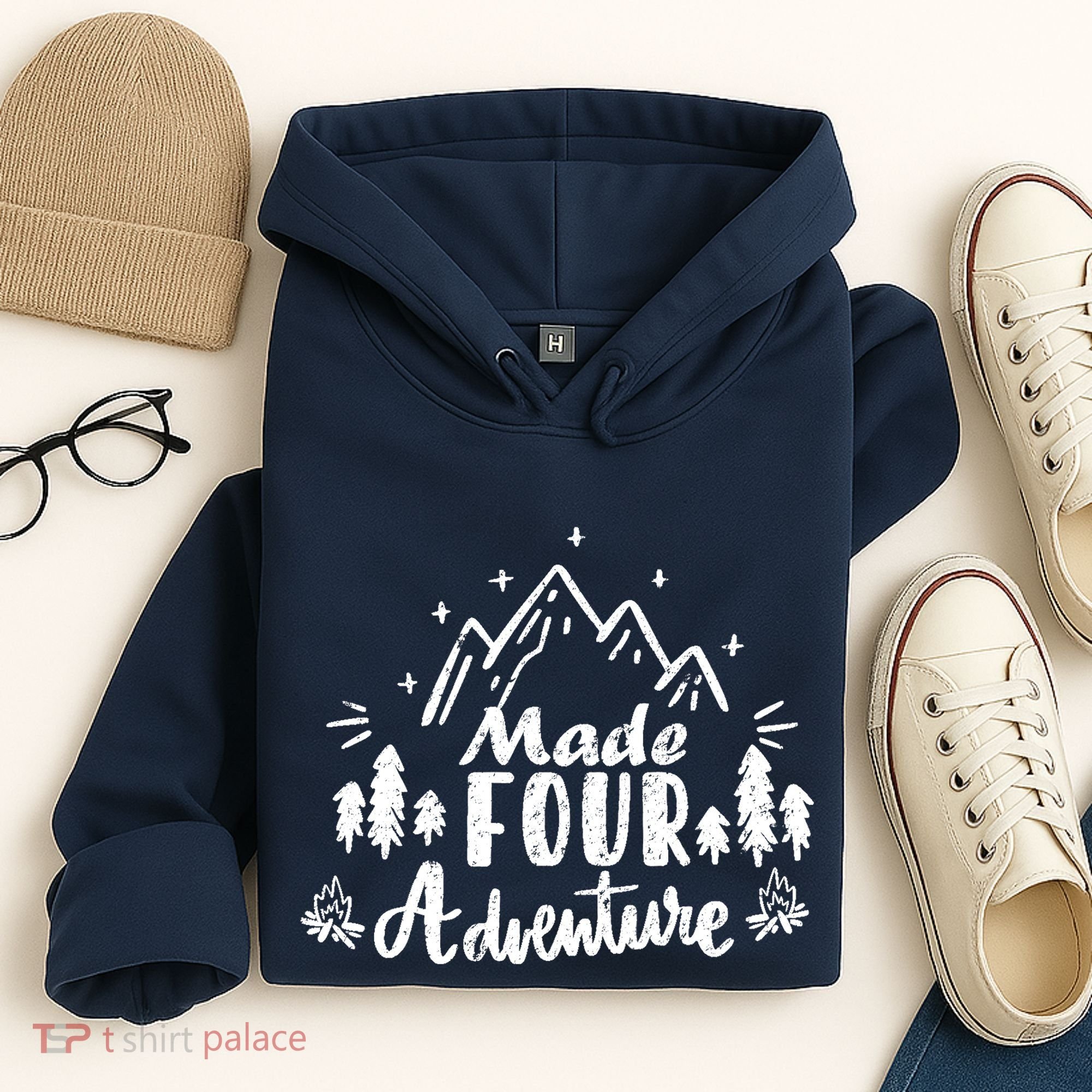 Made Four Adventure 4th Birthday Party Camping Theme Hoodie