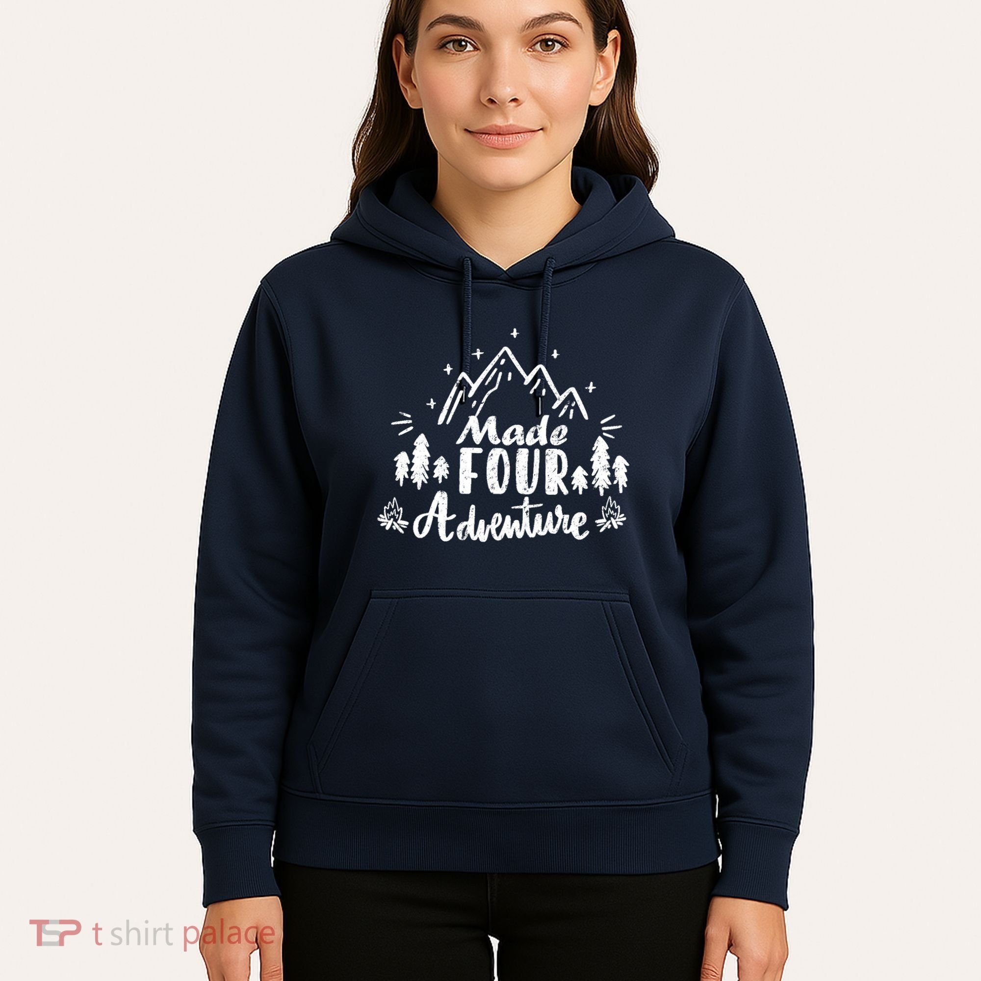 Made Four Adventure 4th Birthday Party Camping Theme Hoodie
